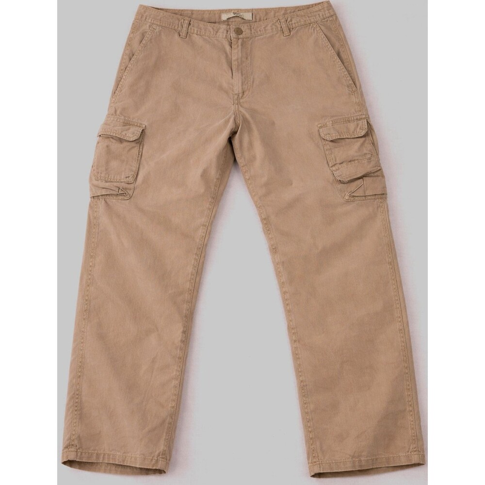 Wrangler Cargo Pants Mens 40x32 Tan Khaki Relaxed Fit Utility Work Pants